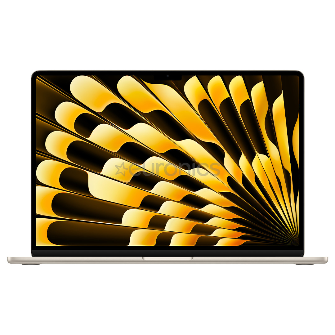 Apple MacBook Air 15 (2025), M4, 10C/10C, 16 GB, 512 GB, ENG, zelta - Portatīvais dators