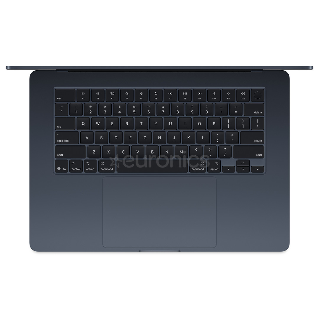 Apple MacBook Air 15 (2025), M4, 10C/10C, 24 GB, 512 GB, ENG, melna - Portatīvais dators