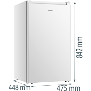 Gorenje, 82 L, augstums 85 cm, balta - Ledusskapis