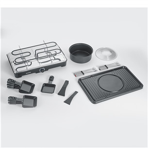 Severin, 1400 W, melna - Rakletes grila un fondī katla kombinācija