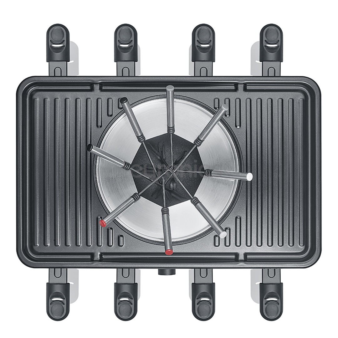 Severin, 1400 W, melna - Rakletes grila un fondī katla kombinācija