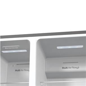 Hisense, NoFrost, 566 L, augstums 179 cm, pelēka - SBS ledusskapis