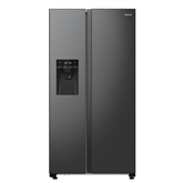 Hisense, NoFrost, 566 L, augstums 179 cm, melna tērauda - SBS ledusskapis