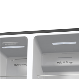 Hisense, NoFrost, 566 L, augstums 179 cm, melna tērauda - SBS ledusskapis