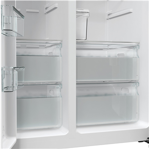 Hisense, NoFrost, 566 L, augstums 179 cm, melna tērauda - SBS ledusskapis