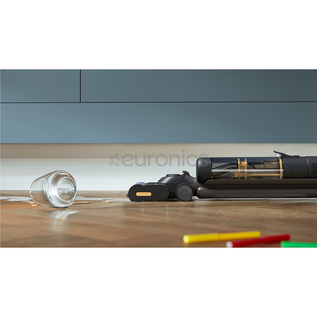 Philips 7000 Series AquaTrio, Wet & Dry, melna/dzeltena - Bezvadu putekļu sūcējs