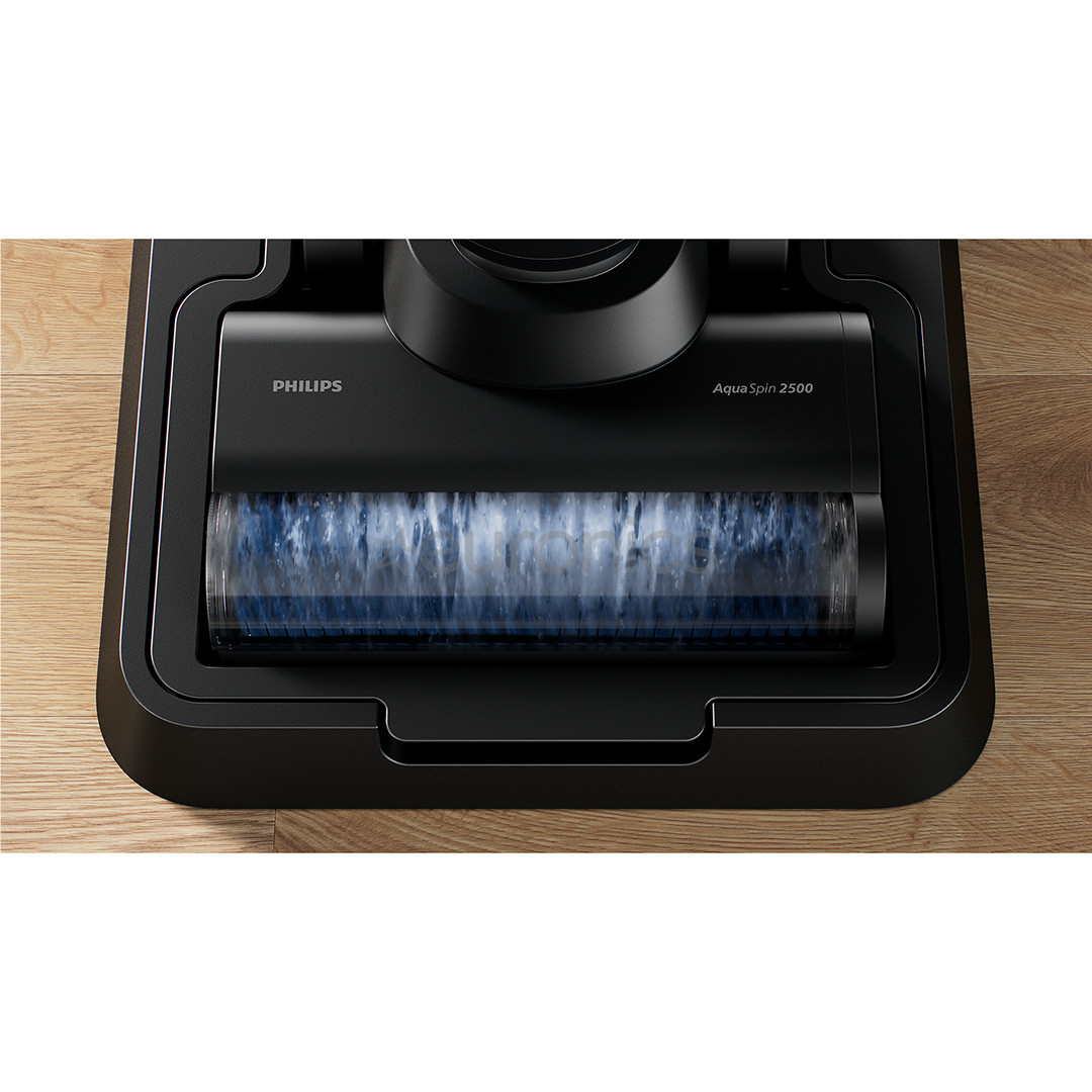 Philips 7000 Series AquaTrio, Wet & Dry, melna/dzeltena - Bezvadu putekļu sūcējs