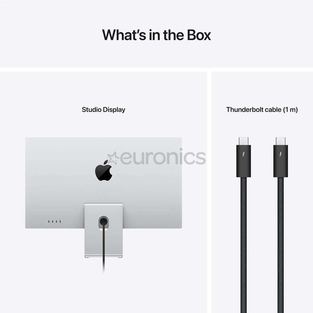 Apple Studio Display,  27", 5K, LED IPS, стекло с нано-текстурой, регулируемая подставка, серебристый - Монитор