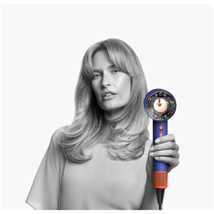 Dyson Supersonic Nural Vinca Blue/Topaz, 1600 W, zila/oranža - Matu fēns