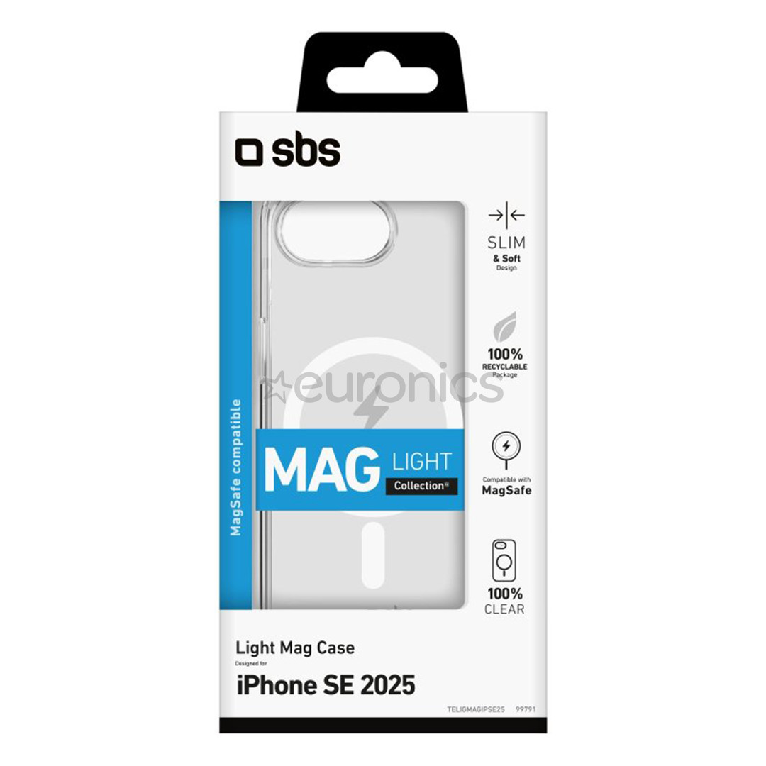 SBS Light Mag Case, iPhone 16e, caurspīdīga - Apvalks viedtālrunim
