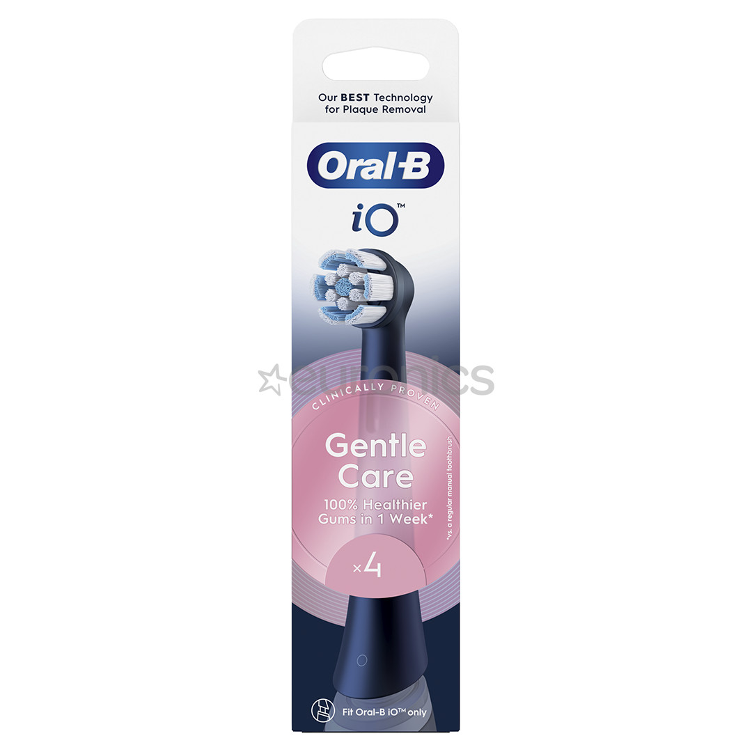 Braun Oral-B iO Gentle Care, 4 gab., melna - Uzgaļi elektriskajai zobu birstei