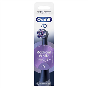Braun Oral-B Radiant White, 4 gab., melna - Uzgaļi elektriskajai zobu birstei
