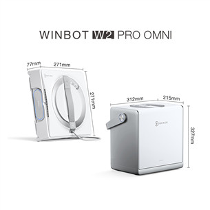 Ecovacs Winbot W2 Pro Omni, balta - Robots logu tīrītājs
