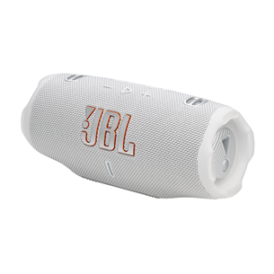 JBL Charge 6, balta - Portatīvais bezvadu skaļrunis