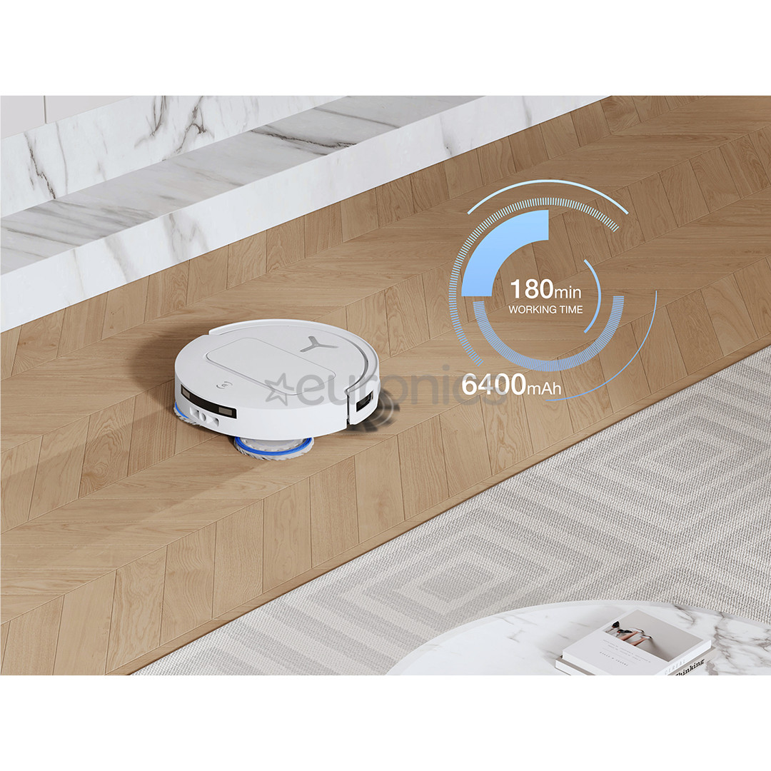 Ecovacs Deebot T50 PRO OMNI, сухая и влажная уборка, белый - Робот-пылесос