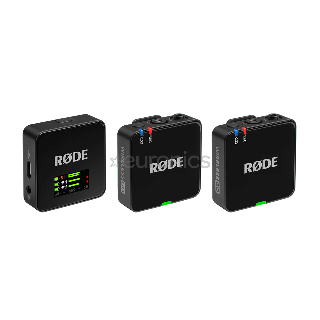 Rode Wireless GO (Gen 3), melna - Bezvadu mikrofonu sistēma