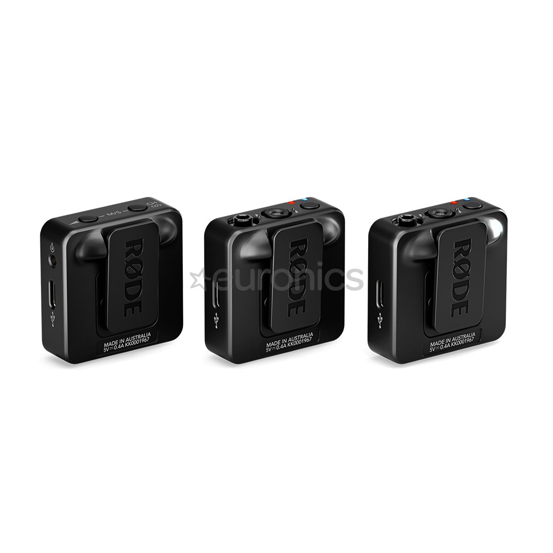 Rode Wireless GO (Gen 3), melna - Bezvadu mikrofonu sistēma