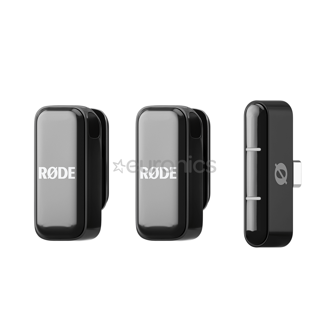 Rode Wireless Micro, USB-C, melna - Bezvadu mikrofonu sistēma