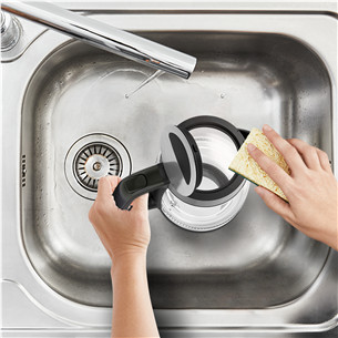 Tefal, 1.7 L, black - Glass kettle