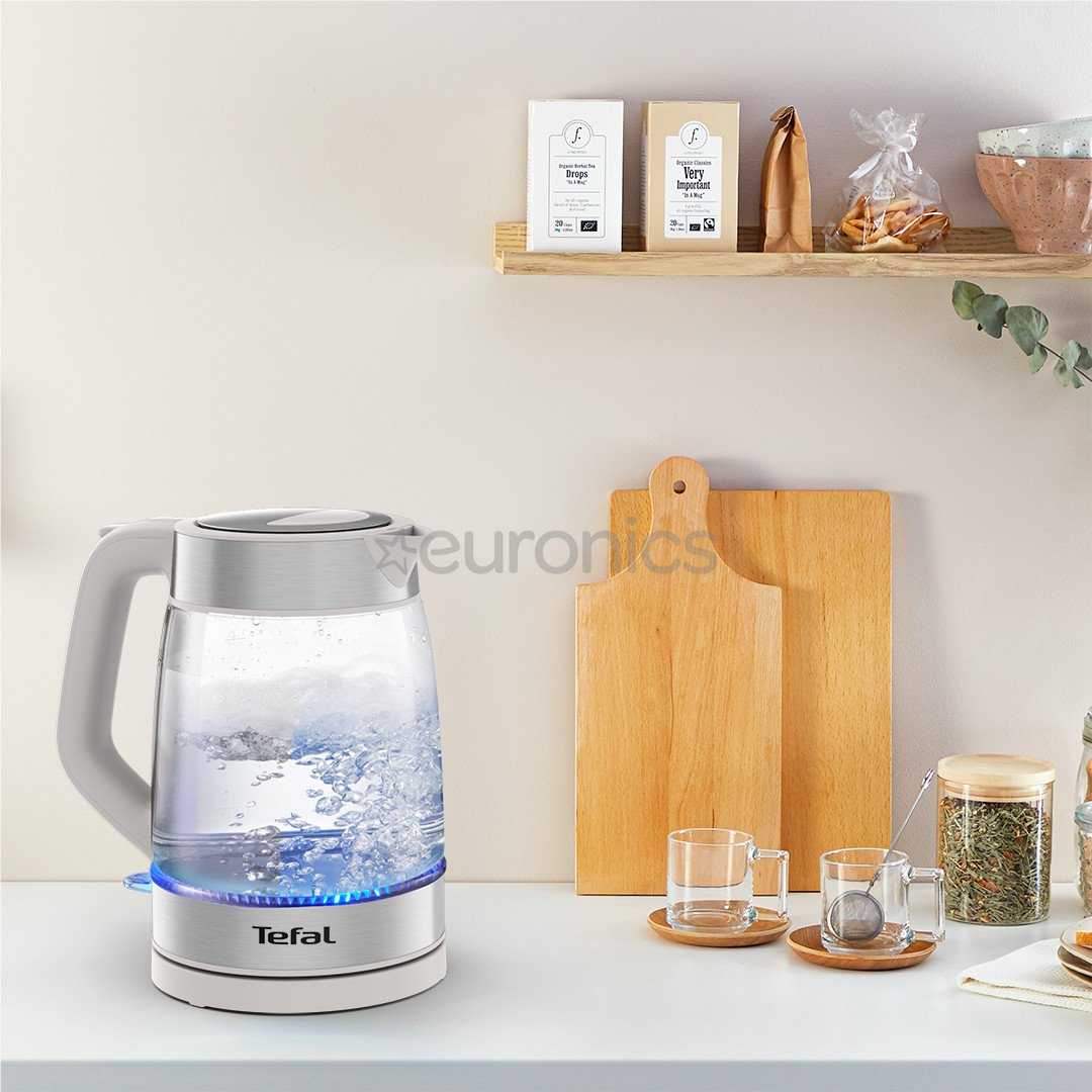 Tefal, 1.7 L, grey - Glass kettle