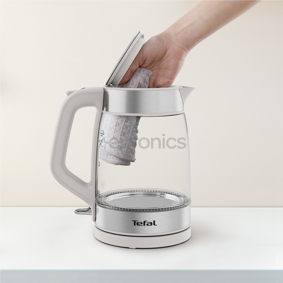 Tefal, 1.7 L, grey - Glass kettle