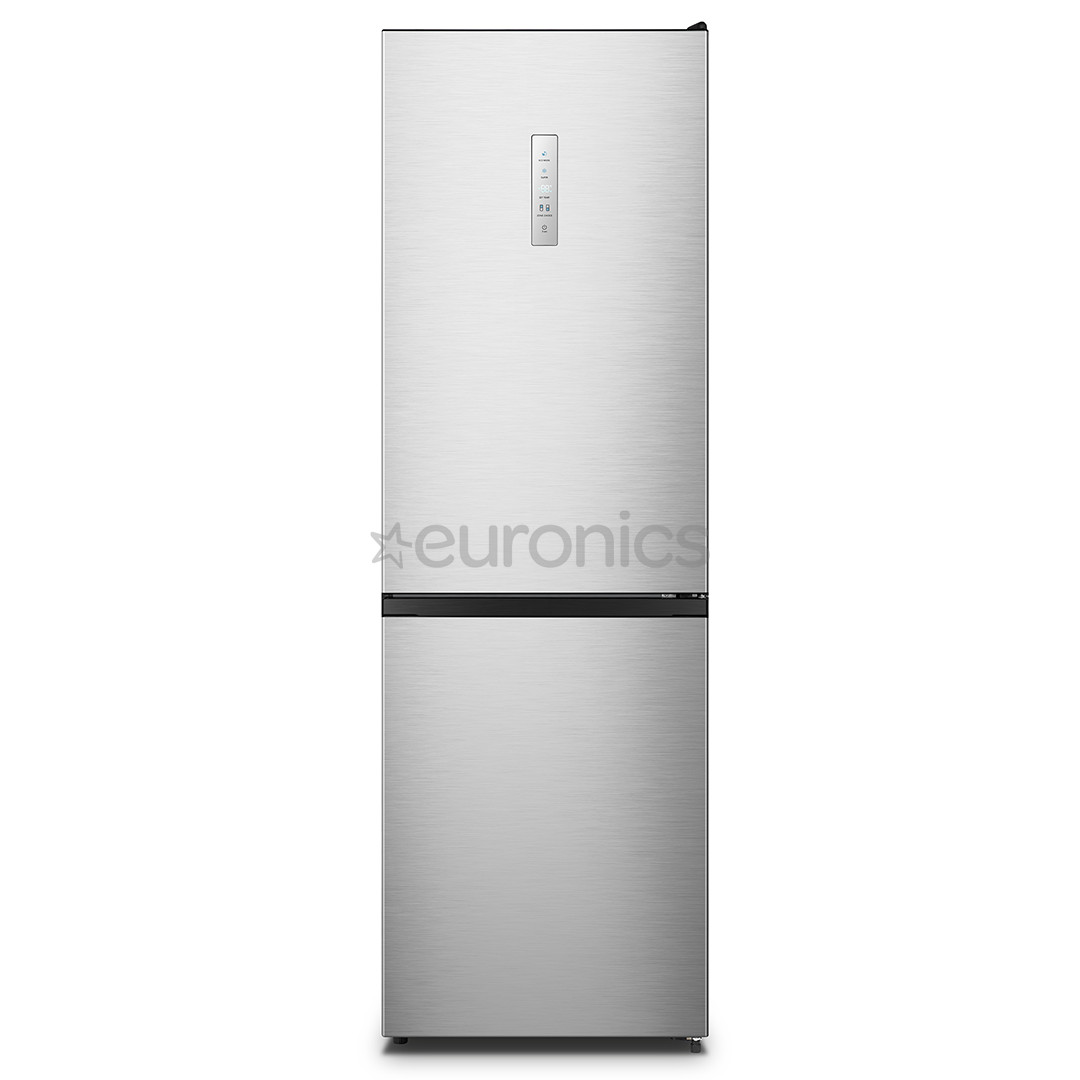 Hisense, NoFrost, 304 L, augstums 186 cm, nerūsējošā tērauda - Ledusskapis