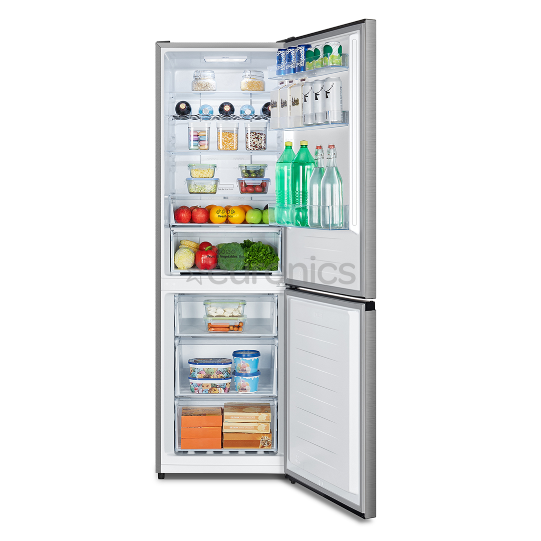 Hisense, NoFrost, 304 L, augstums 186 cm, nerūsējošā tērauda - Ledusskapis