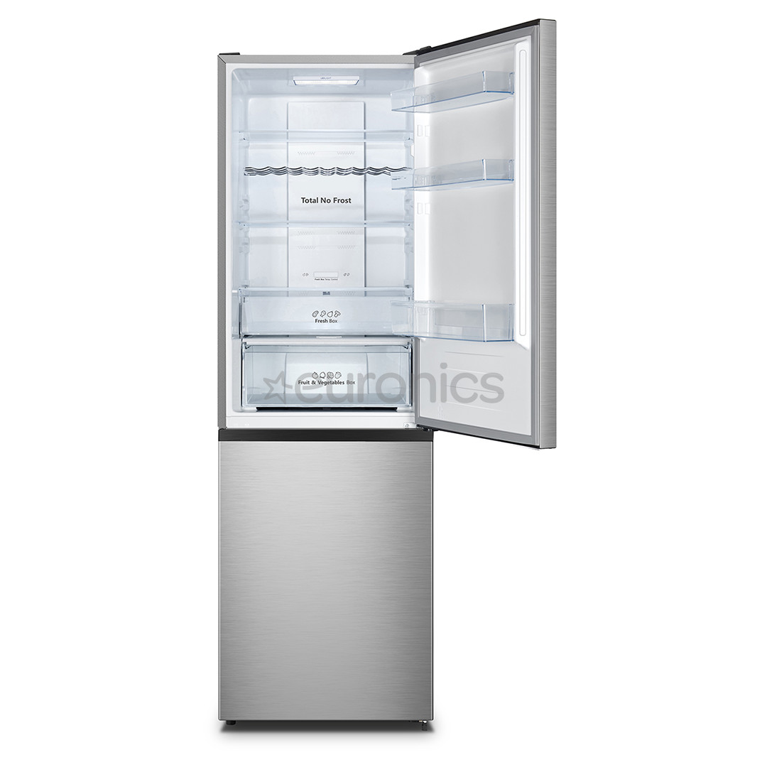 Hisense, NoFrost, 304 L, augstums 186 cm, nerūsējošā tērauda - Ledusskapis