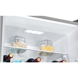 Hisense, NoFrost, 304 L, augstums 186 cm, nerūsējošā tērauda - Ledusskapis
