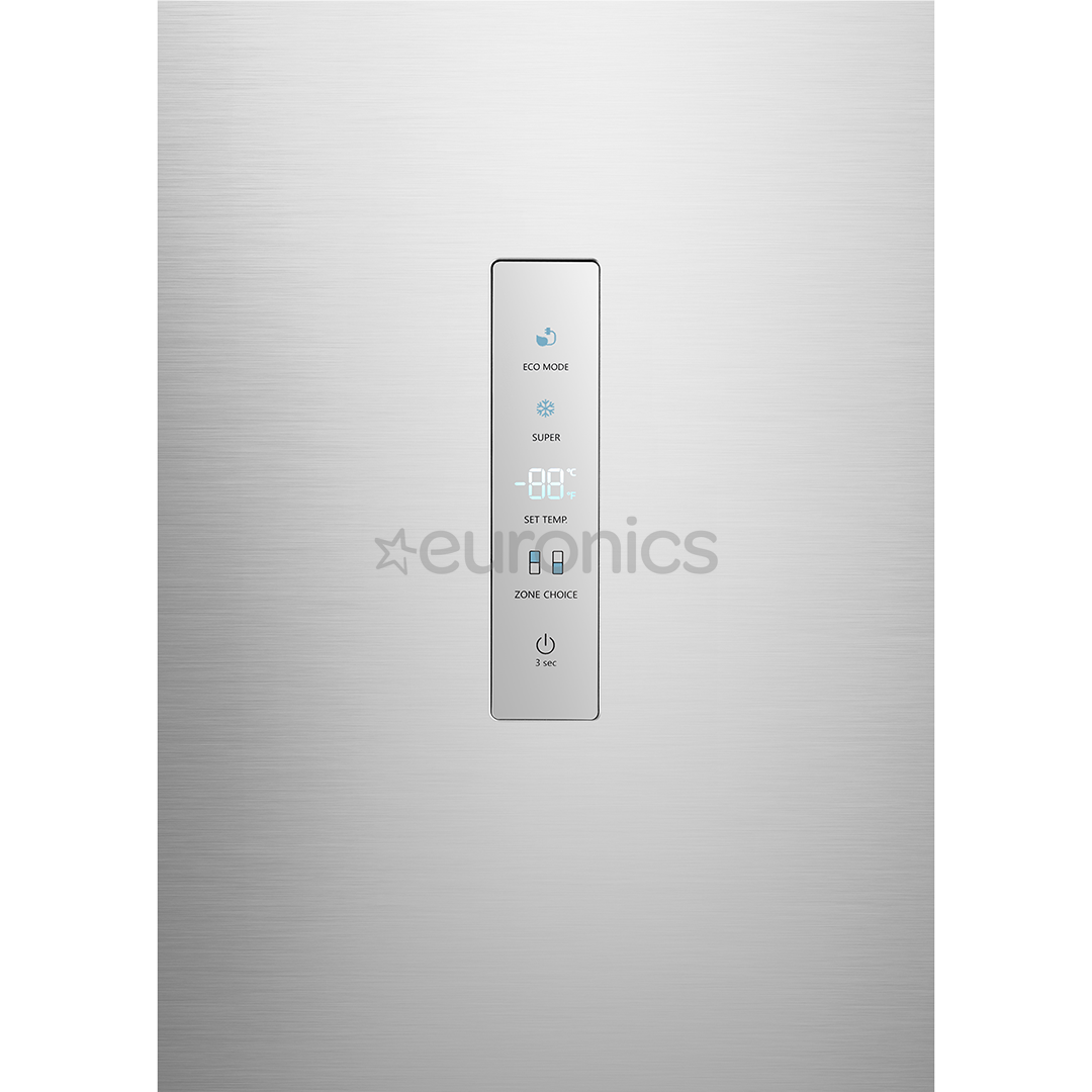 Hisense, NoFrost, 304 L, augstums 186 cm, nerūsējošā tērauda - Ledusskapis