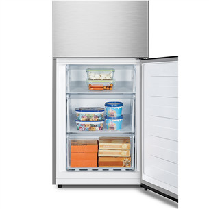 Hisense, NoFrost, 304 L, augstums 186 cm, nerūsējošā tērauda - Ledusskapis