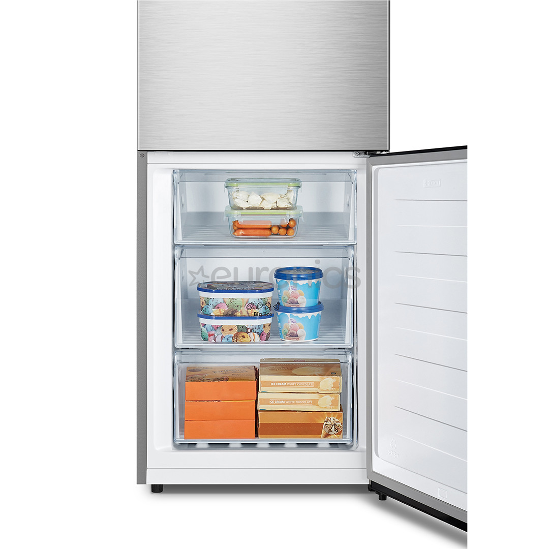 Hisense, NoFrost, 304 L, augstums 186 cm, nerūsējošā tērauda - Ledusskapis