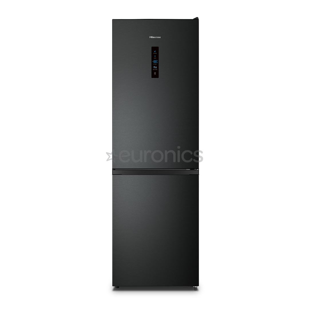 Hisense, NoFrost, 304 L, height 186 cm, black - Refrigerator
