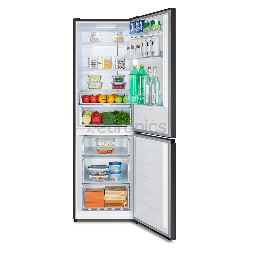 Hisense, NoFrost, 304 L, height 186 cm, black - Refrigerator