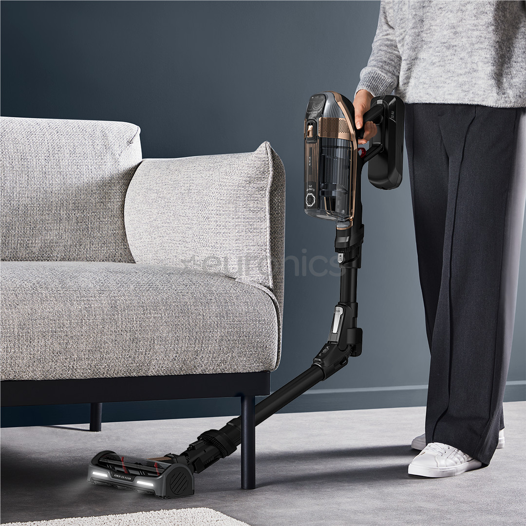 Tefal X-Force Flex 15.60 Aqua, melna/zelta - Bezvadu putekļu sūcējs