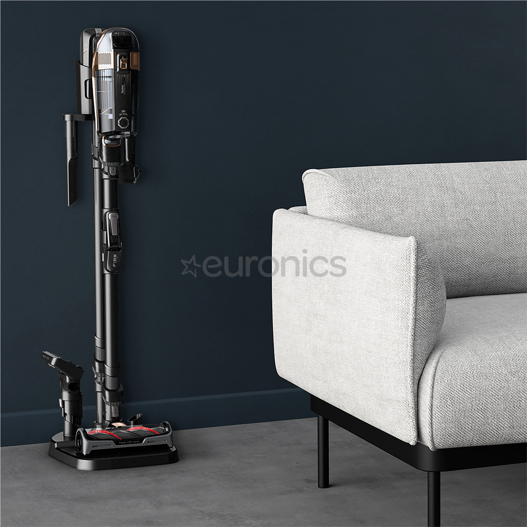 Tefal X-Force Flex 15.60 Aqua, melna/zelta - Bezvadu putekļu sūcējs