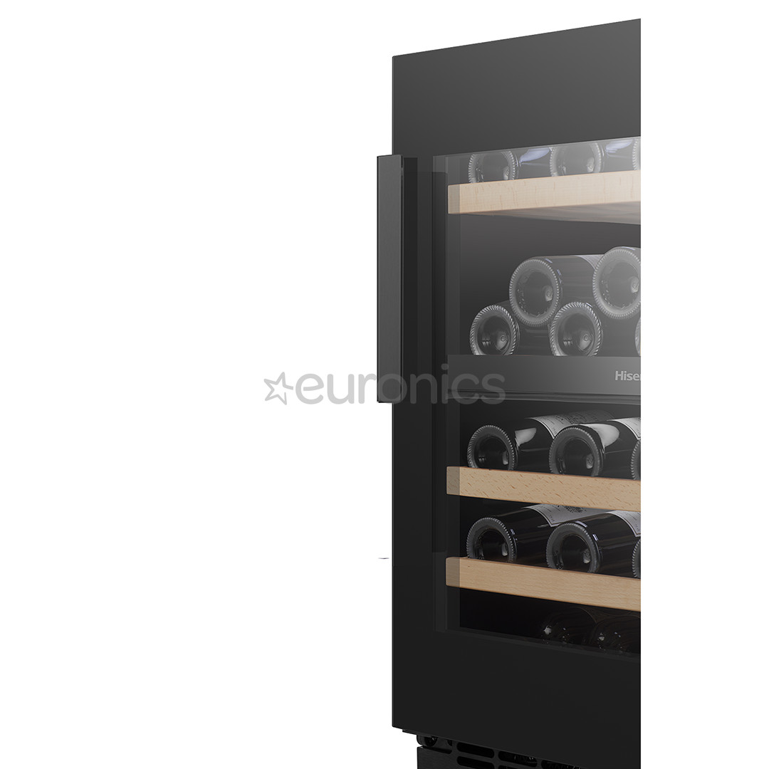 Hisense, 46 bottles, height 82 cm, black - Wine cooler
