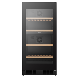 Hisense, 108 pudeles, augstums 127 cm, melna - Vīna skapis RW3N230GELF