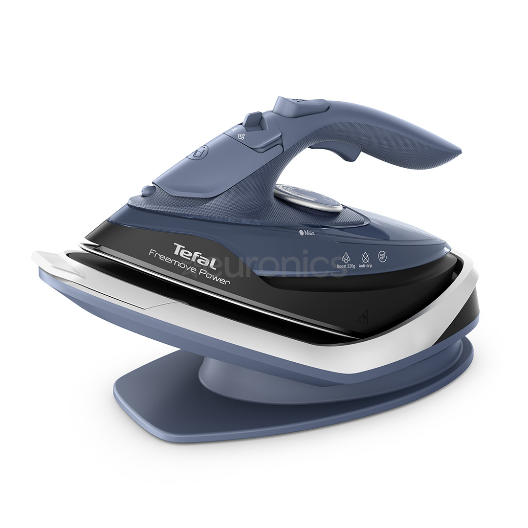 Tefal Freemove Power, 2600 W, zila/melna - Bezvadu tvaika gludeklis