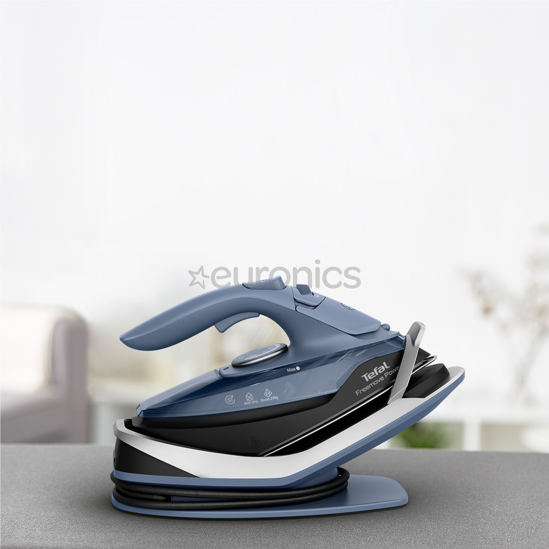 Tefal Freemove Power, 2600 W, zila/melna - Bezvadu tvaika gludeklis