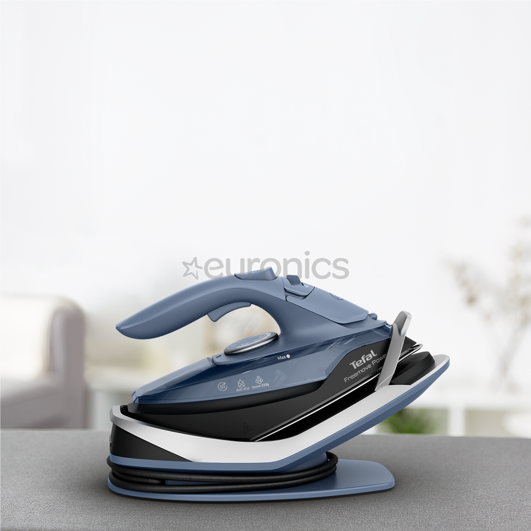 Tefal Freemove Power, 2600 W, zila/melna - Bezvadu tvaika gludeklis
