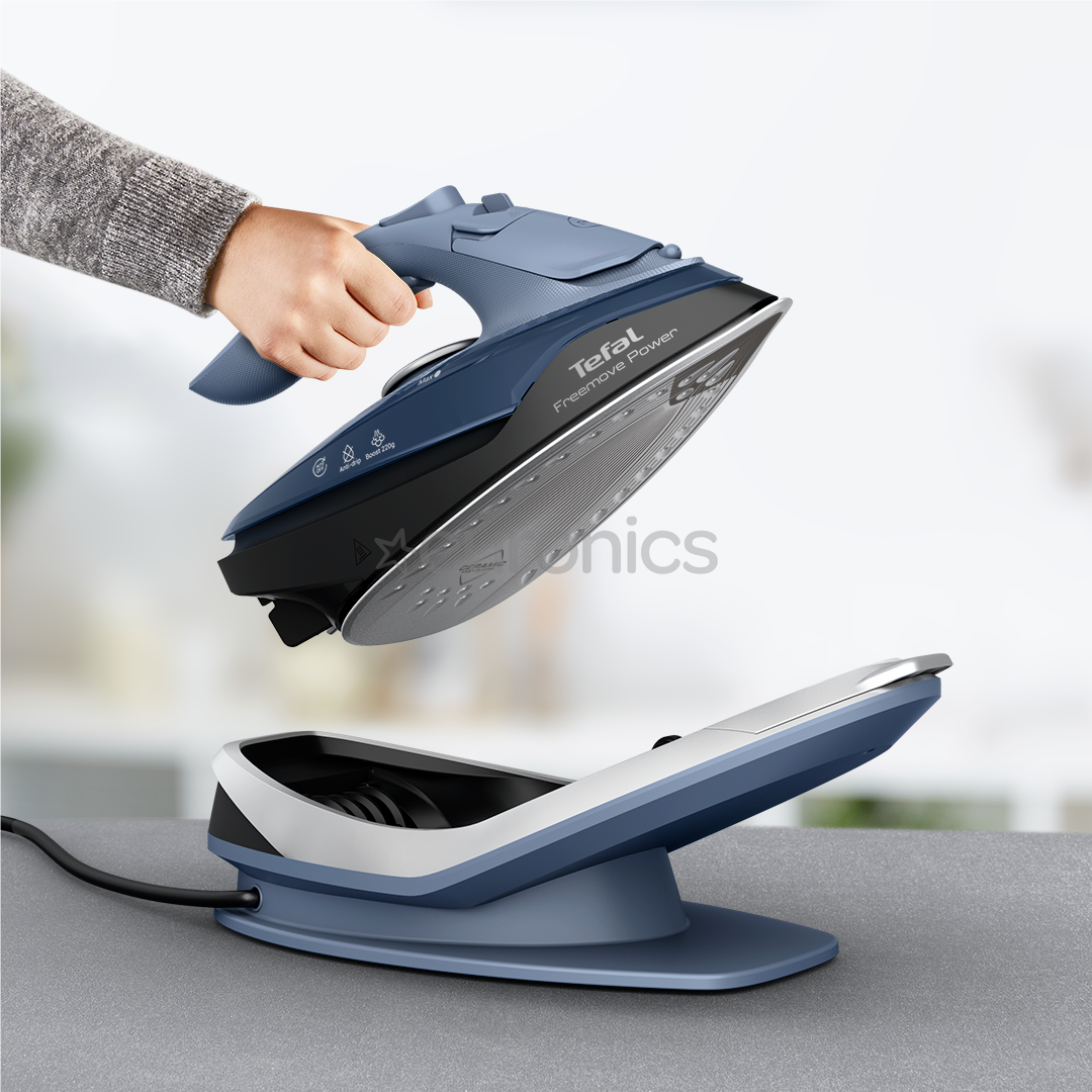 Tefal Freemove Power, 2600 W, zila/melna - Bezvadu tvaika gludeklis
