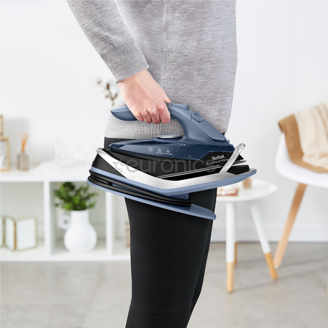 Tefal Freemove Power, 2600 W, zila/melna - Bezvadu tvaika gludeklis