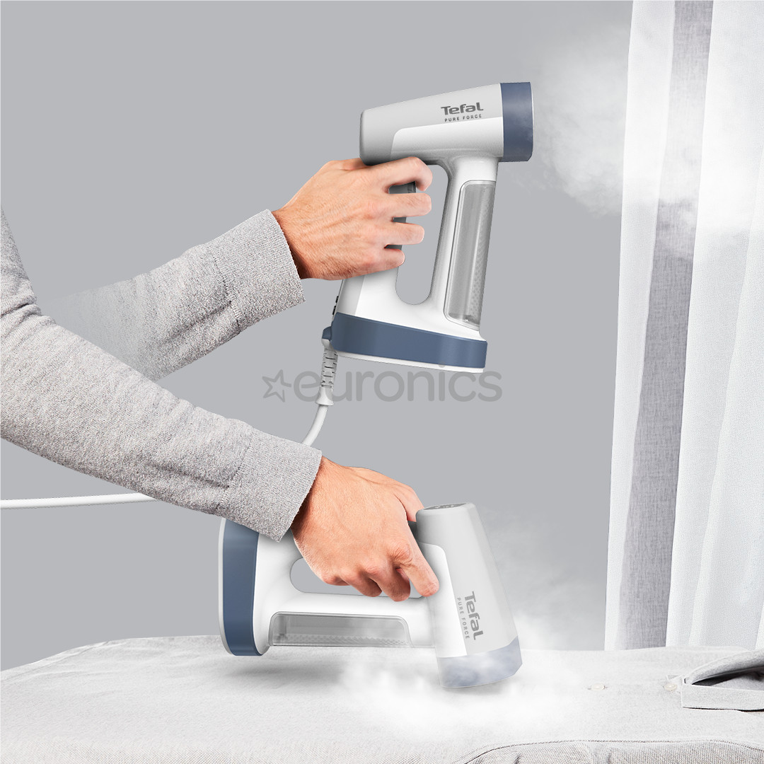 Tefal Pure Force, 2 в 1, 1800 Вт, белый/синий - Ручной отпариватель