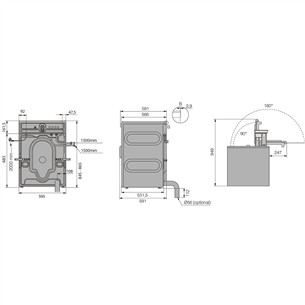Asko, Professional, 7 kg, dziļums 59.1 cm, 1400 apgr/min., pelēka - Veļas mazgājamā mašīna ar priekšējo ielādi