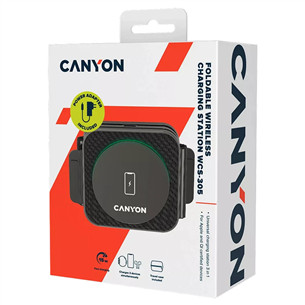 Canyon WS-305 3 в 1, черный - Беспроводное зарядное устройство