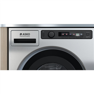Asko, Professional, 7 kg, depth 59,1 cm, 1600 rpm, stainless steel - Front load washing machine