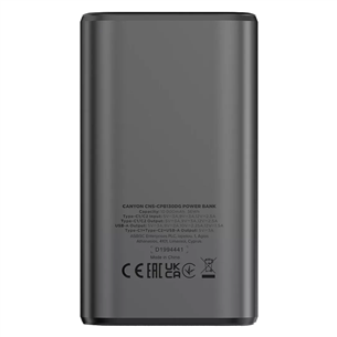 Canyon OnPower 130, 10000 мАч, темно-серый - Внешний аккумулятор