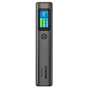 Canyon OnPower 230, 20000 mAh, tumši pelēka - Portatīvais barošanas avots CNS-CPB230DG