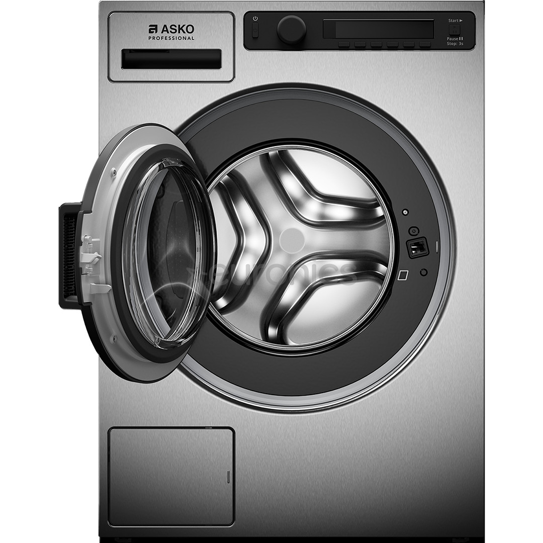 Asko, Professional, 9 kg, depth 70,6 cm, 1400 rpm, stainless steel - Front load washing machine